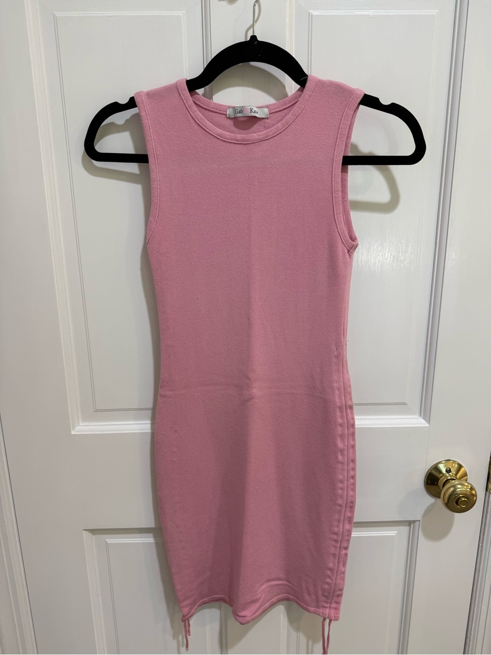 Sleeveless Pink Knit Bodycon Mini Dress - Gab & Kate